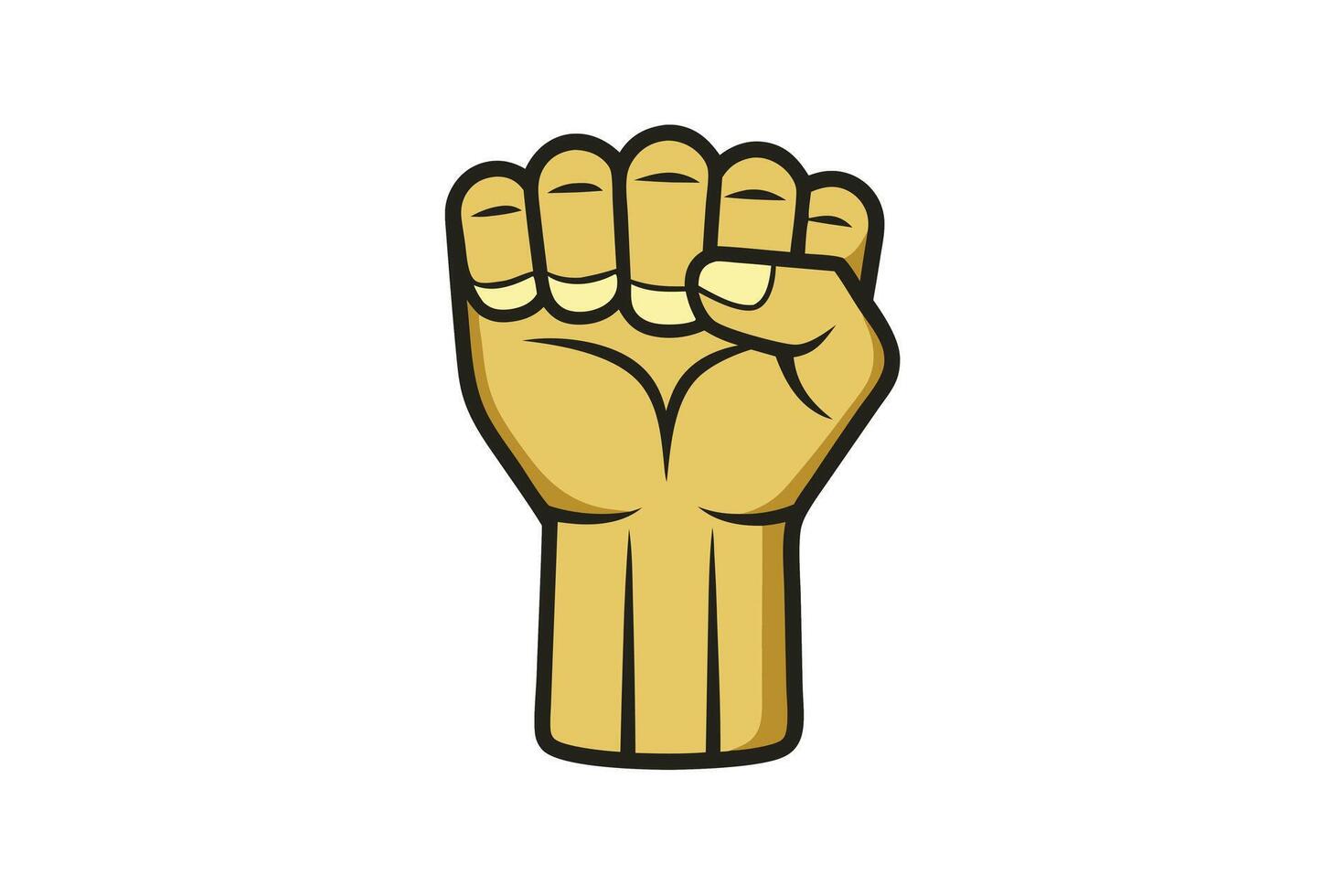 A bold minimalist raised fist symbolizing empowerment, unity, and strength, perfect for social movements and activism Black History Month vector