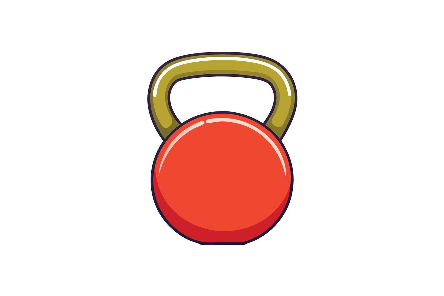 Creative kettlebell graphic with playful design and smooth gradients for fitness, health, or lifestyle content vector