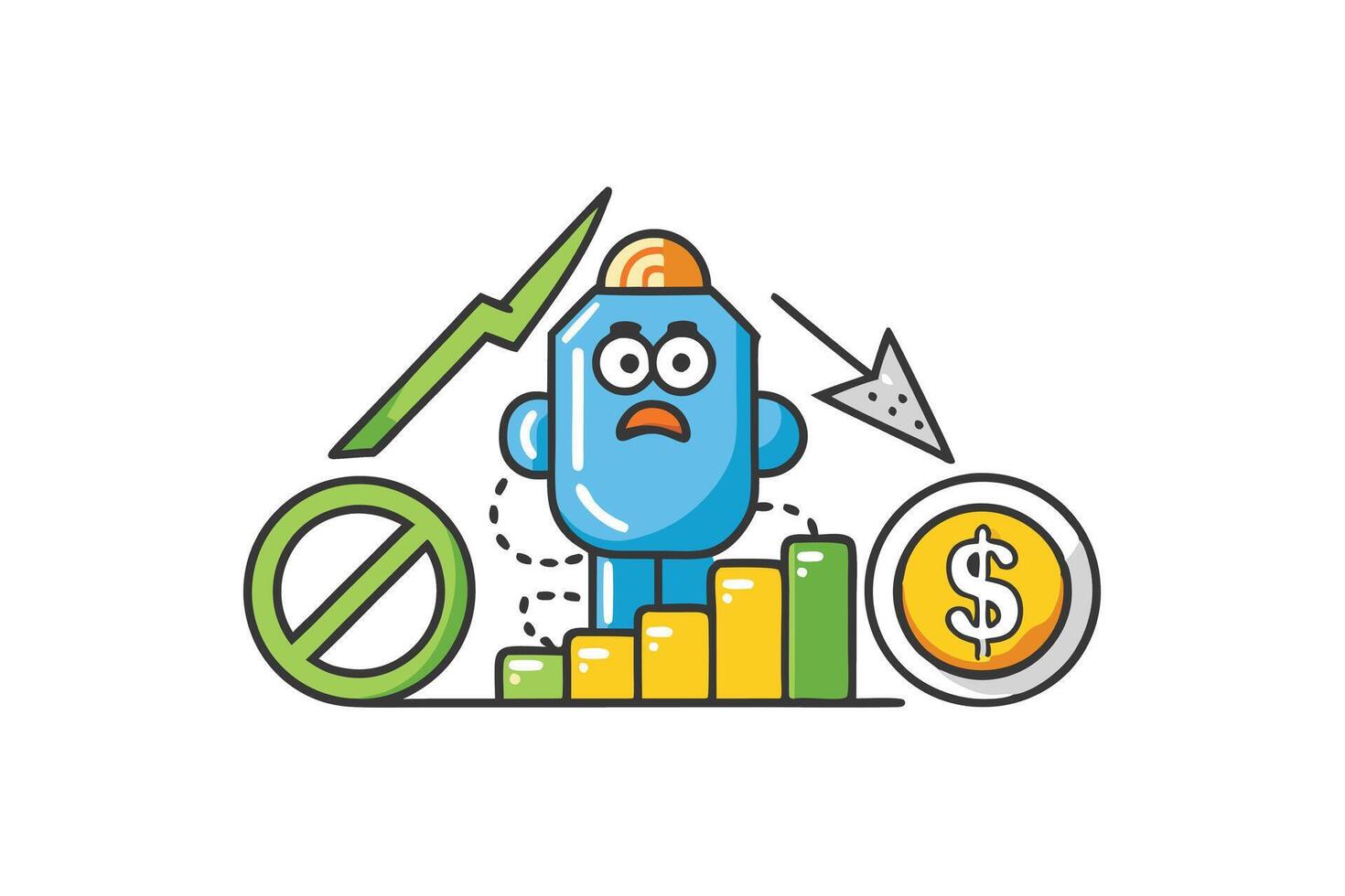 Creative design of business cost management, financial performance, and money saving strategies for digital or print use vector