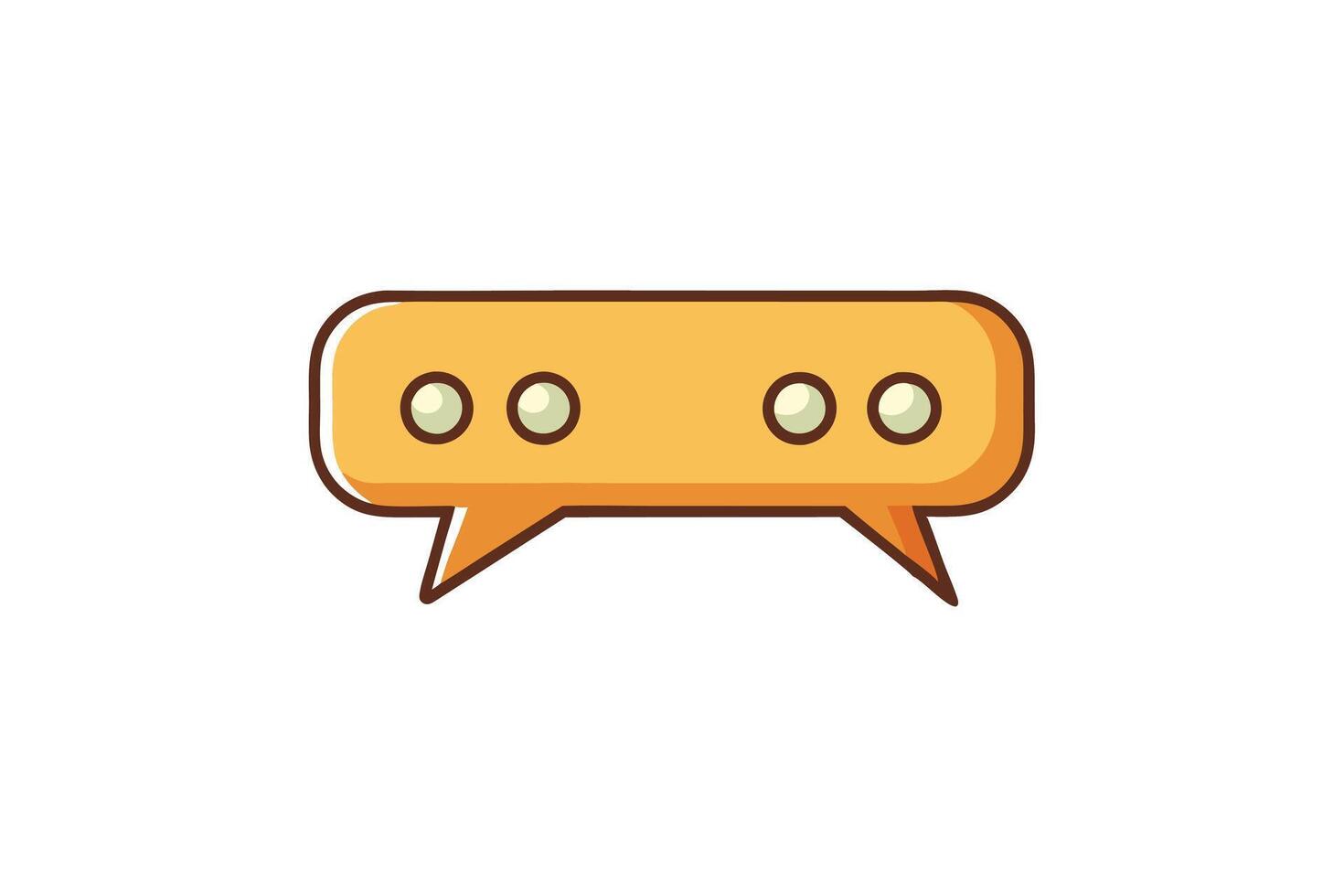 Simple and vibrant speech balloon icon with a friendly and modern aesthetic, ideal for communication, feedback, or comment concepts vector