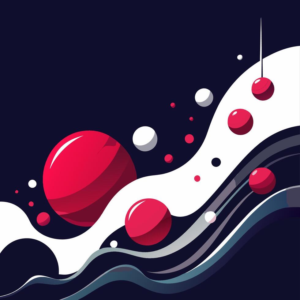 Futuristic wave pattern with red and white elements in motion vector