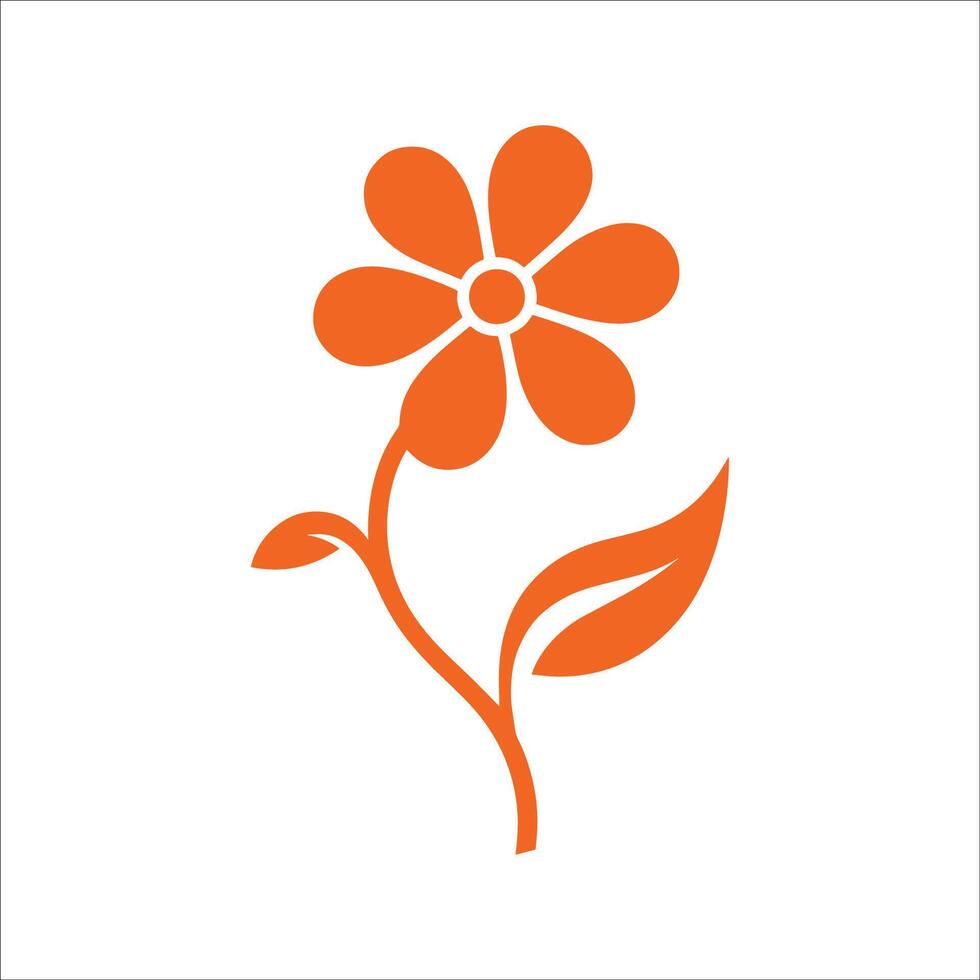 Easter flower silhouette vector