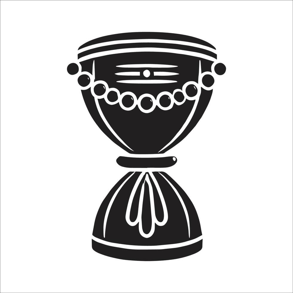 lord Shiva Damroo Happy maha shivratri design on White Background vector