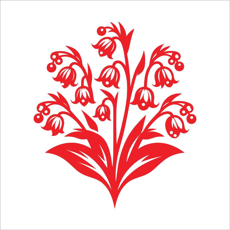 lily of the valley illustration vector