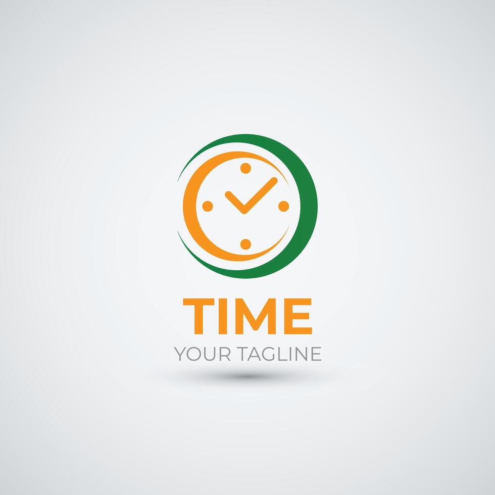 Modern clock logo design template vector
