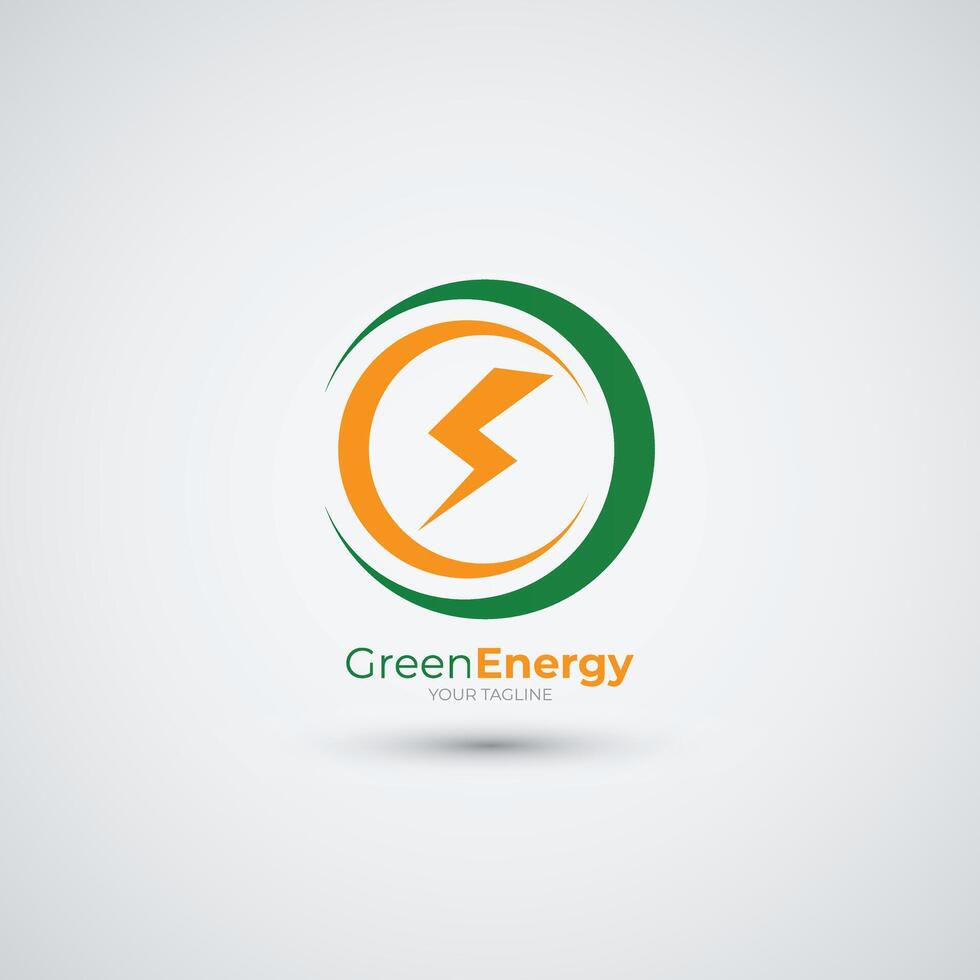 green energy logo icon template vector