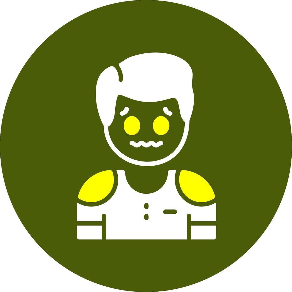 Disgust Circle Style Two color Emotion Icon vector