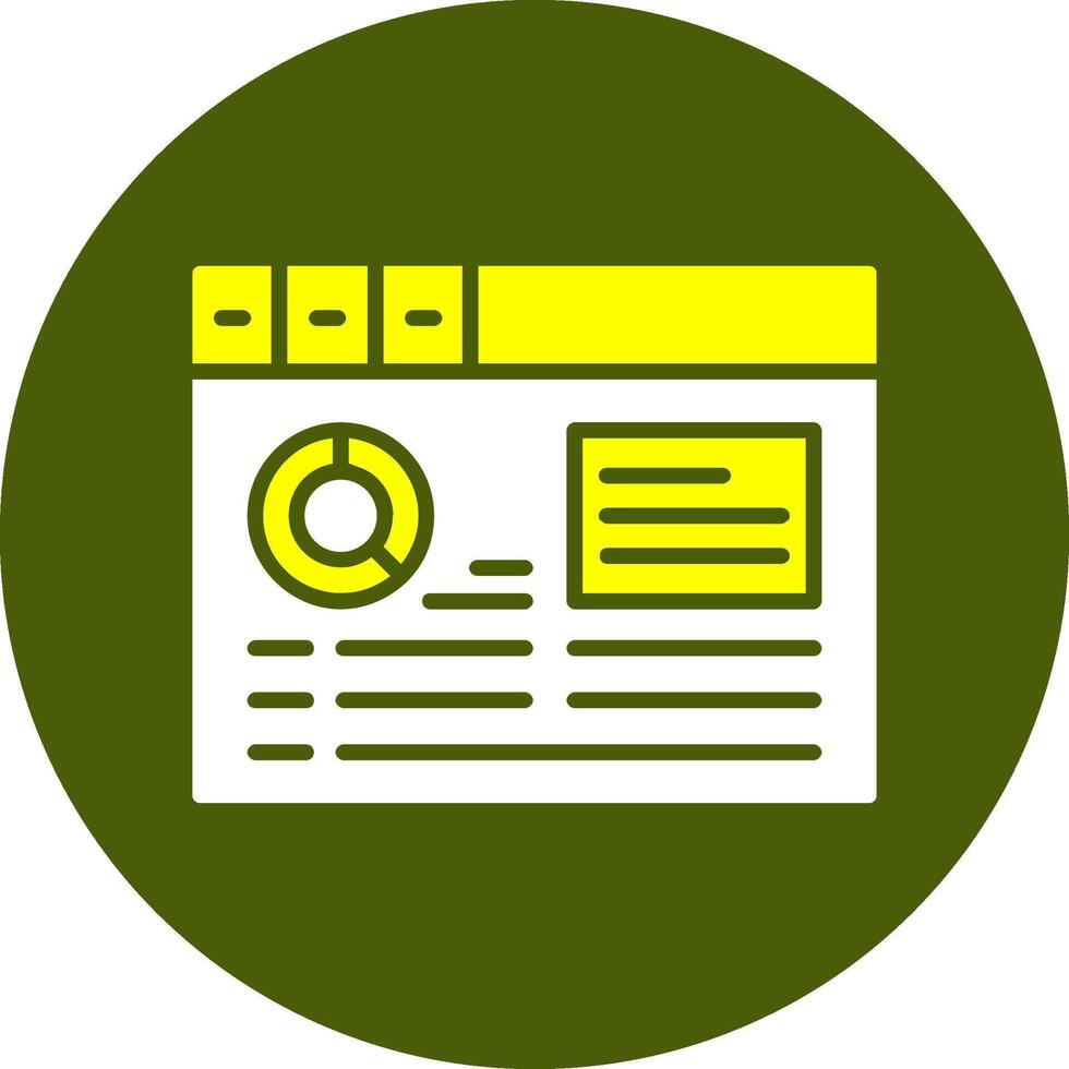 Web analytics Solid Colorful Icon vector