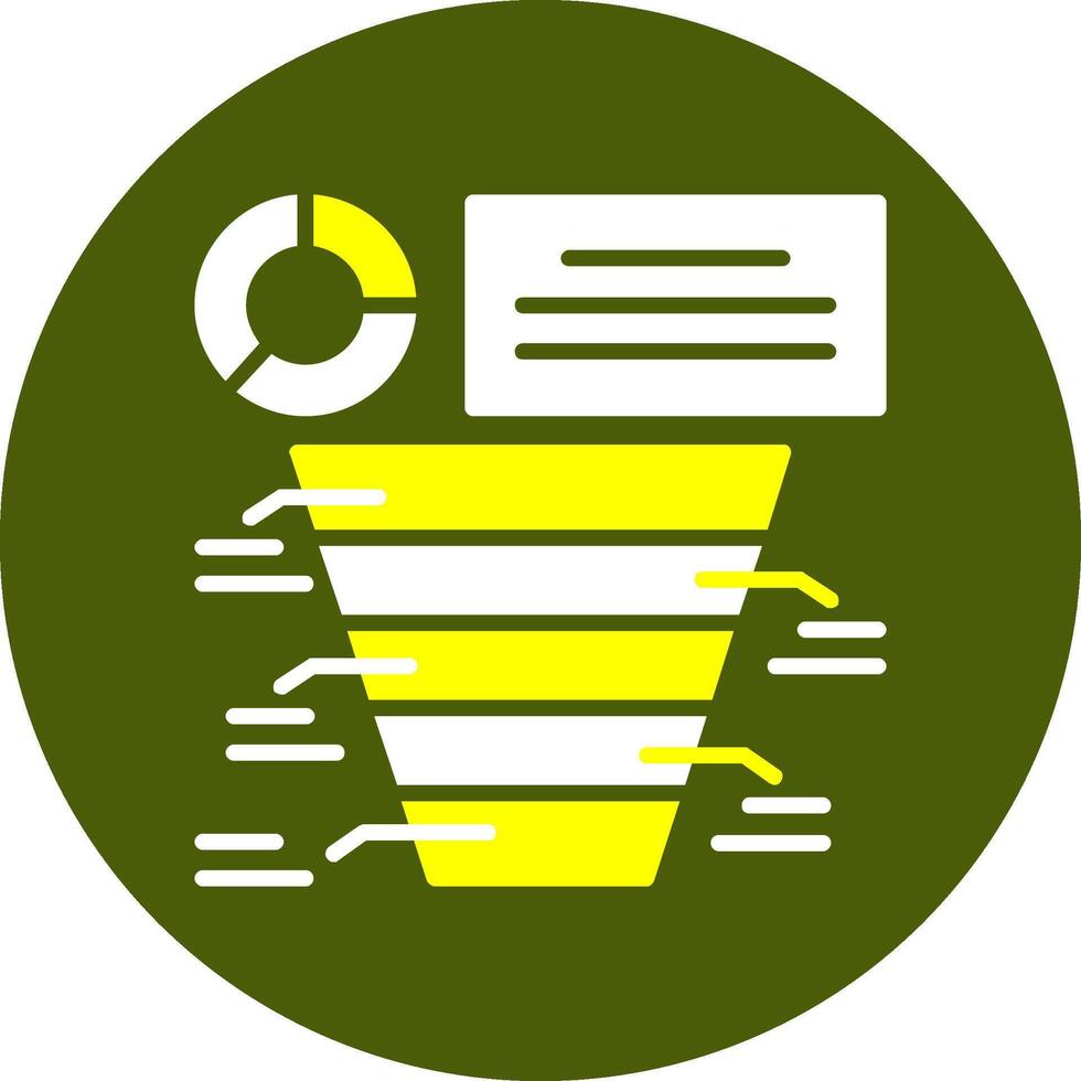 Funnel chart Solid Colorful Icon vector