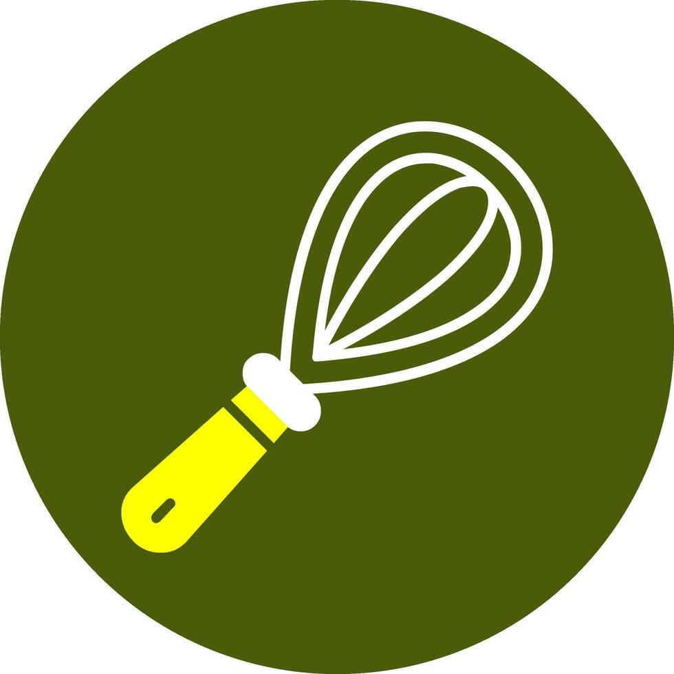 Whisk Colorful Icon on a Green Background vector