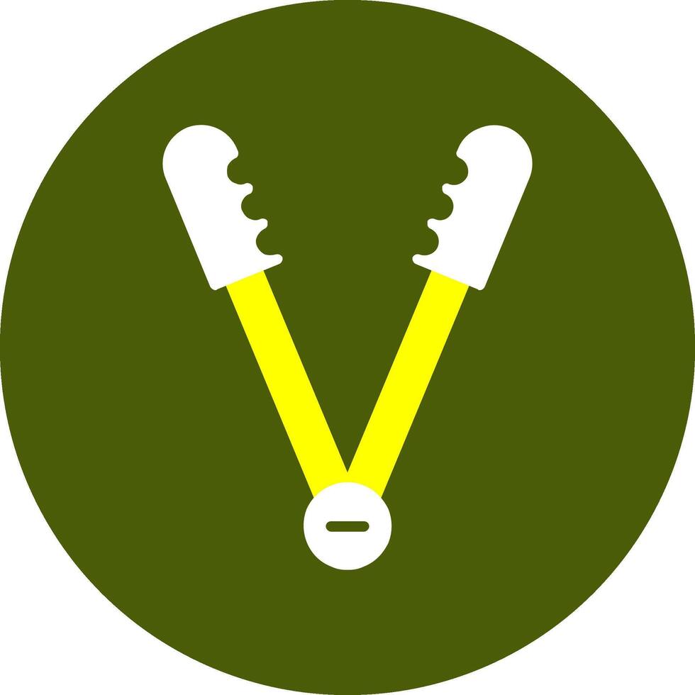 Tongs Corlorful Icon on a Green Background vector