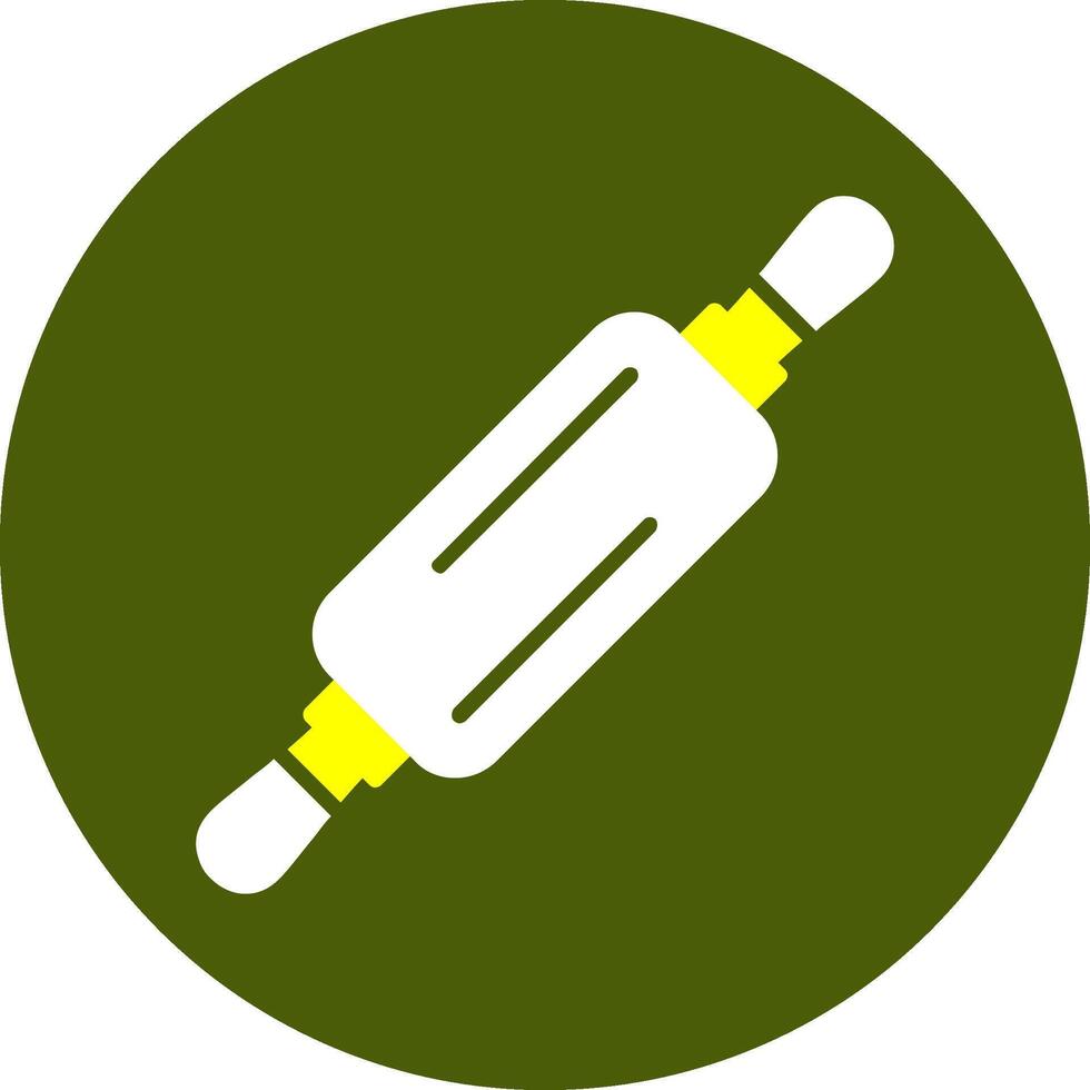 Roller Corlorful Icon on a Green Background vector