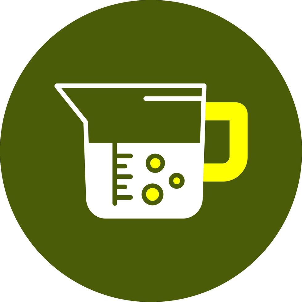 Measuring jug Corlorful Icon on a Green Background vector