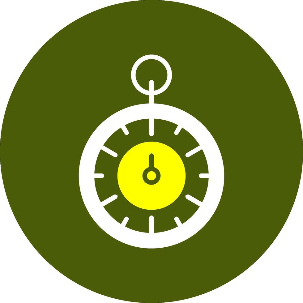 Timer Corlorful Icon on a Green Background vector
