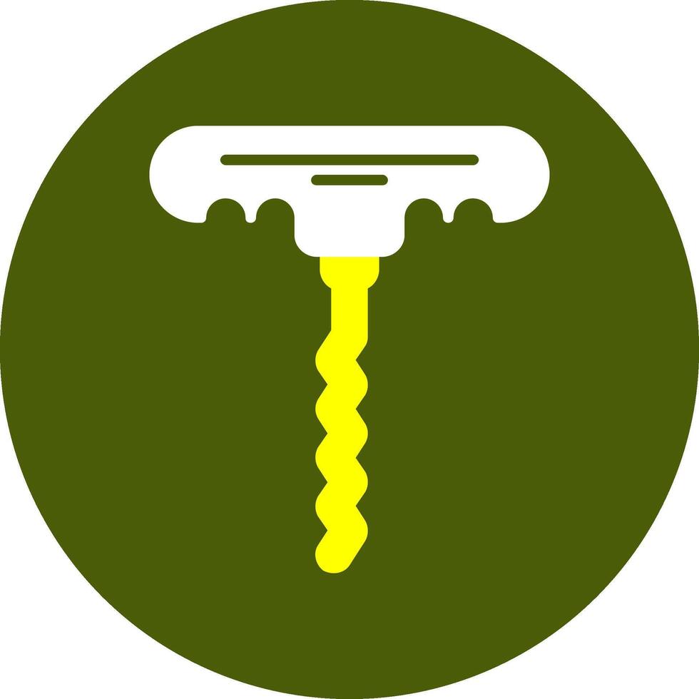 Corkscrew Colorful Icon on a Green Background vector