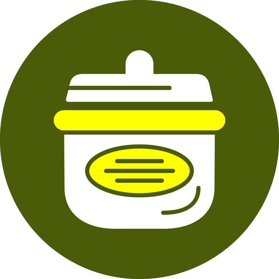 Cooking pots Corlorful Icon on a Green Background vector