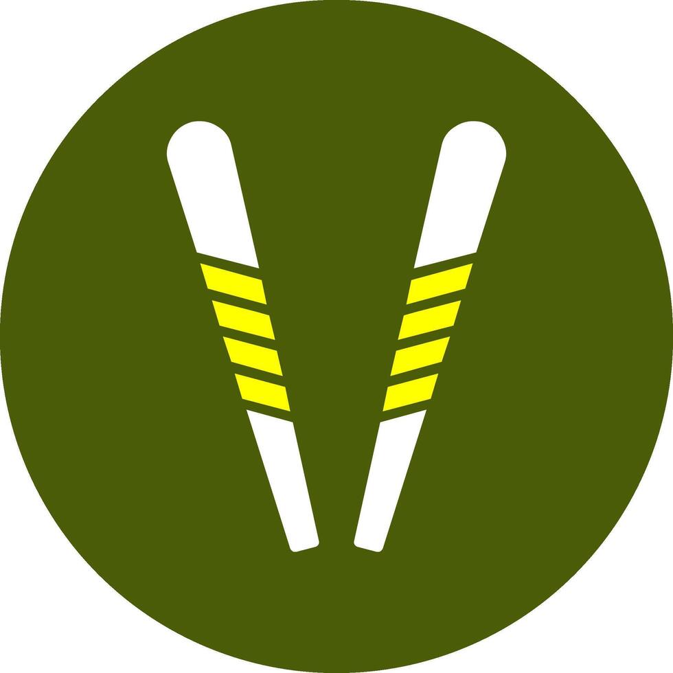 Chopsticks Glyph Two color Icon vector