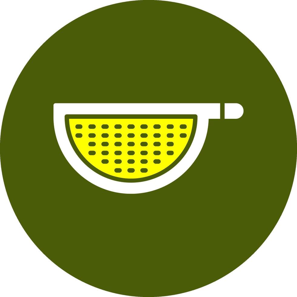 Strainer Colorful Icon on a Green Background vector