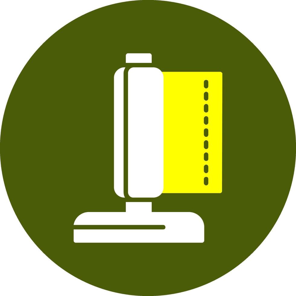 Paper towel Corlorful Icon on a Green Background vector