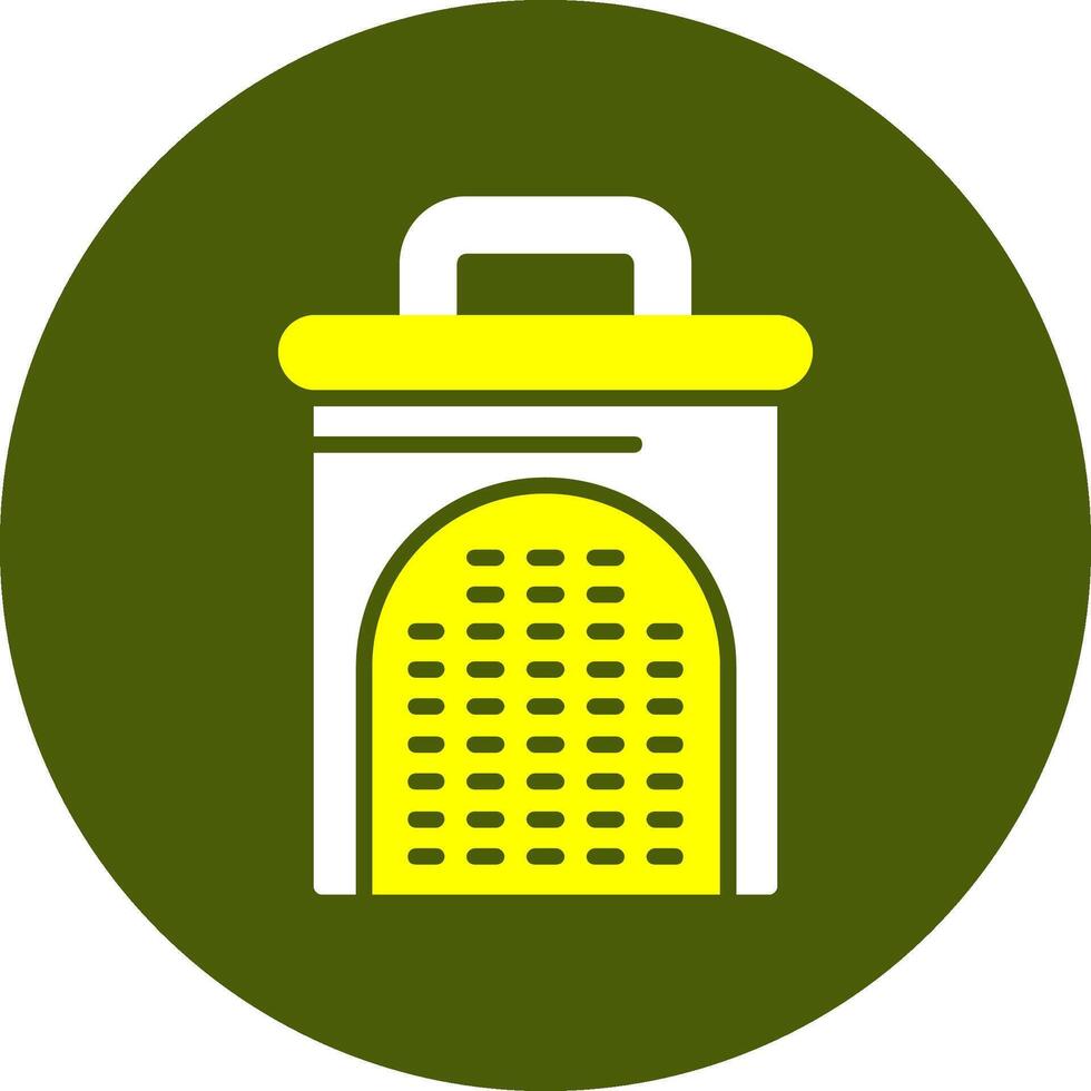 Grater Corlorful Icon on a Green Background vector