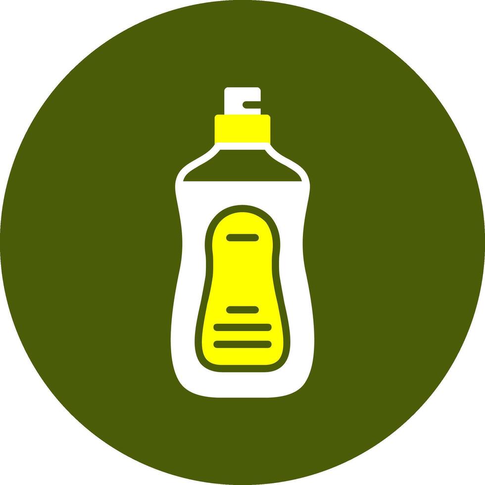 Dish soap Corlorful Icon on a Green Background vector