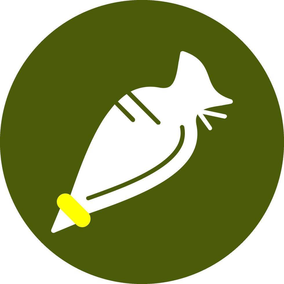 Pastry bag Corlorful Icon on a Green Background vector