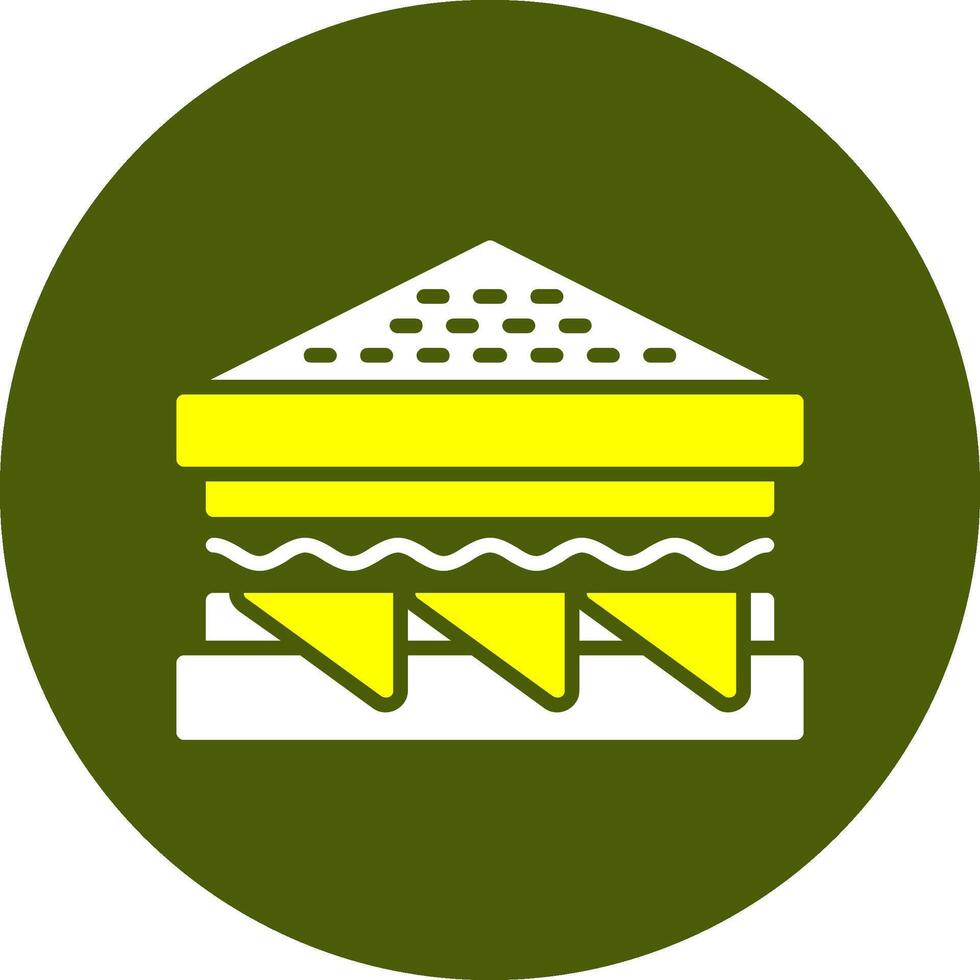 Sandwich Corlorful Icon on a Green Background vector