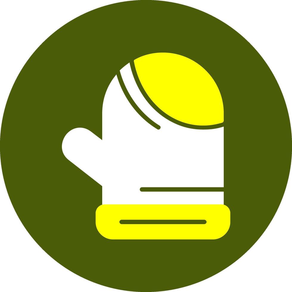 Oven mitts Corlorful Icon on a Green Background vector