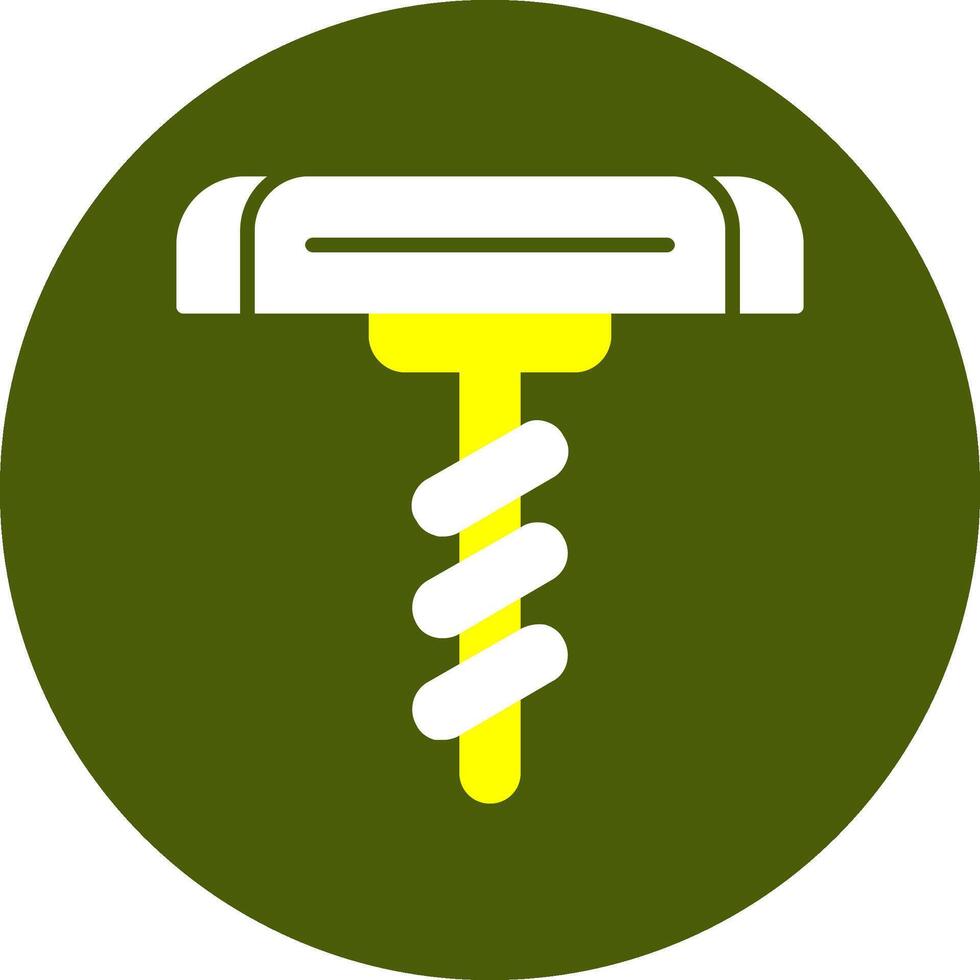 Corkscrew Glyph Two color Icon vector