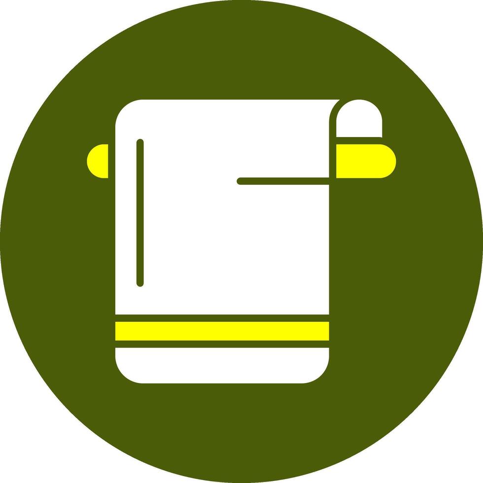 Towel Corlorful Icon on a Green Background vector