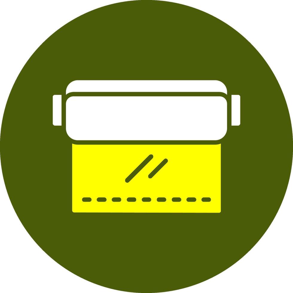Cling Film Corlorful Icon on a Green Background vector