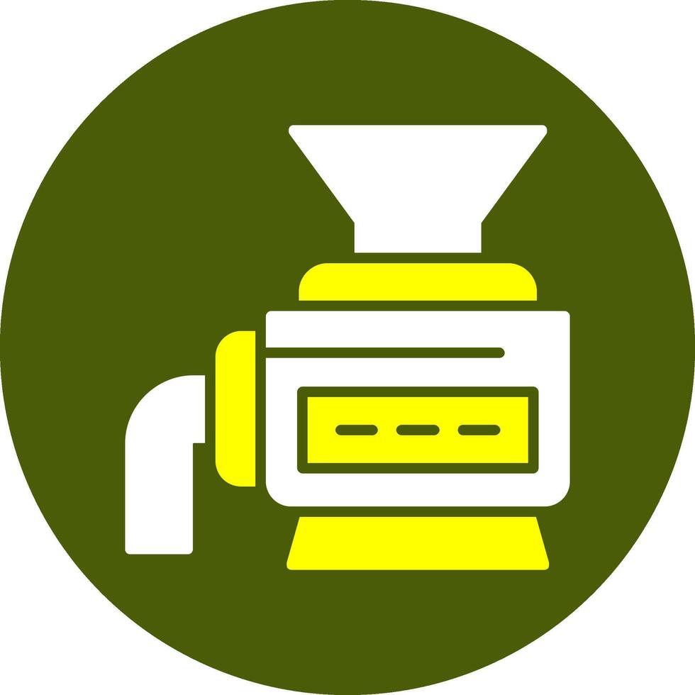 Crusher Corlorful Icon on a Green Background vector
