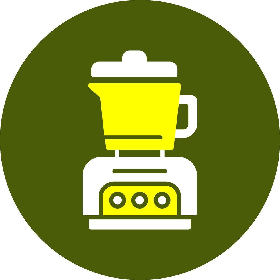 Mixer blender Corlorful Icon on a Green Background vector