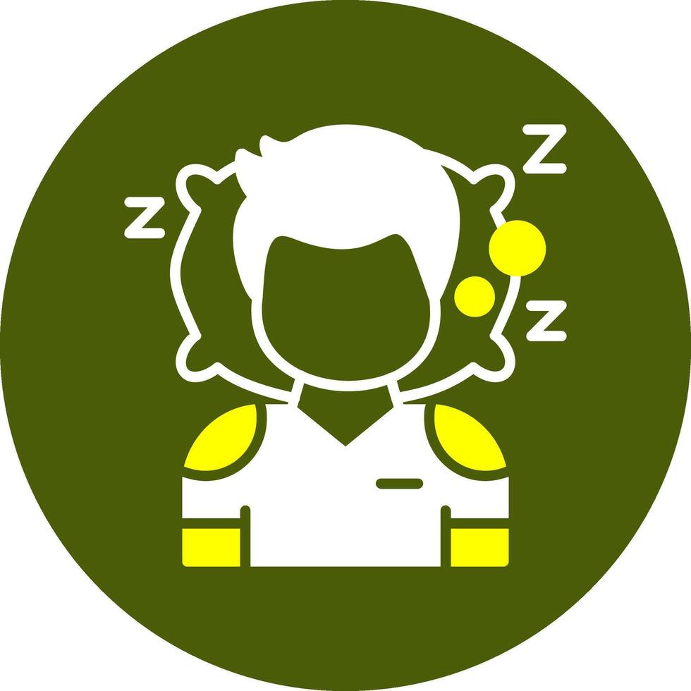 Sleeping Glyph Colorful Style Icon vector
