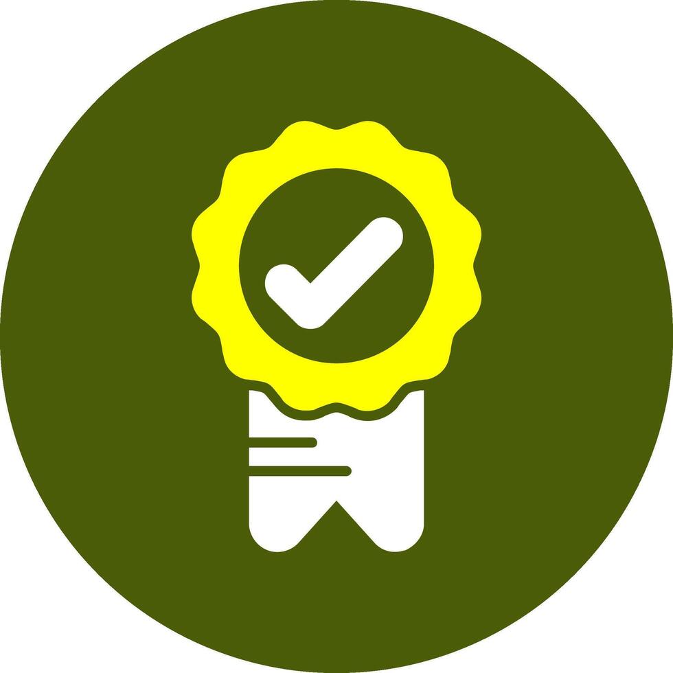 Badge Glyph Colorful Style Icon vector