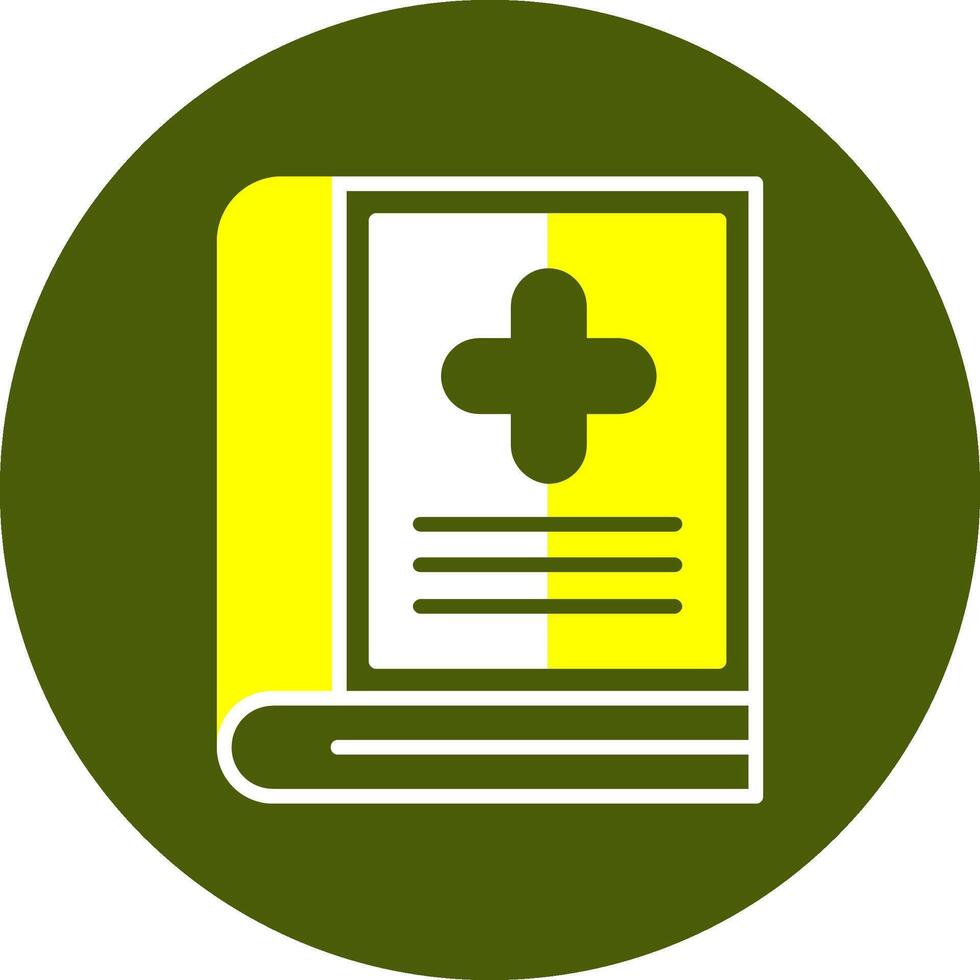 Medical book Glyph Colorful Style Icon vector