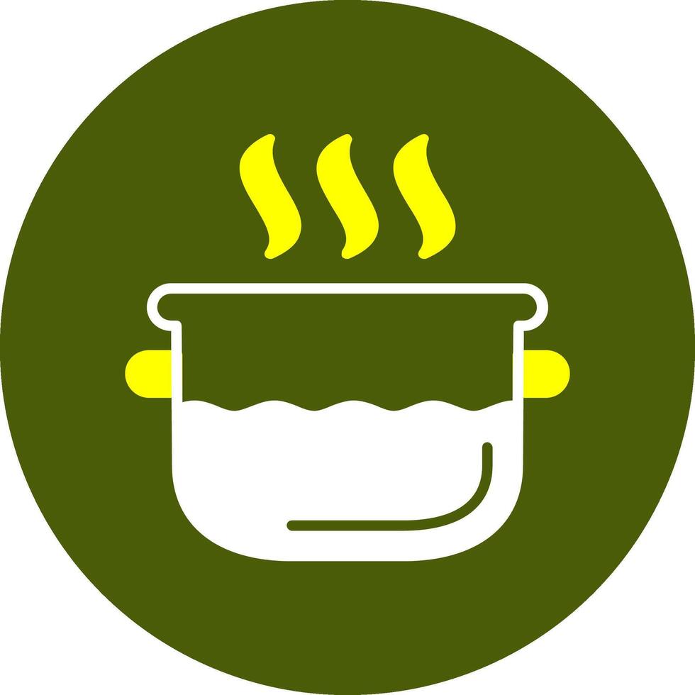 Steaming Glyph Colorful Style Icon vector