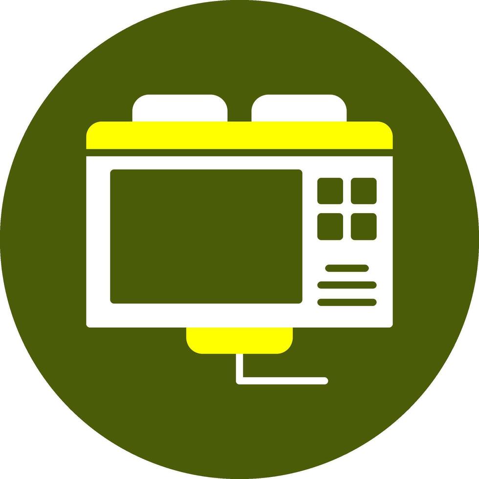 Monitor Glyph Colorful Style Icon vector