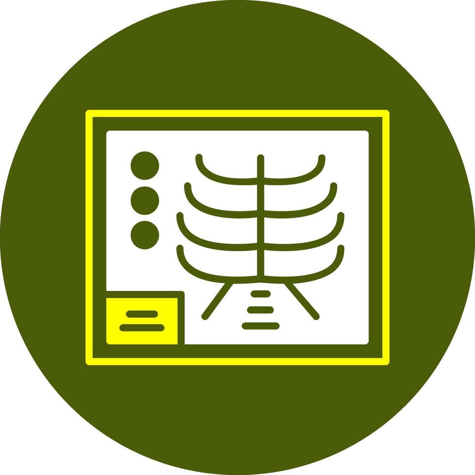 X-ray Glyph Colorful Style Icon vector