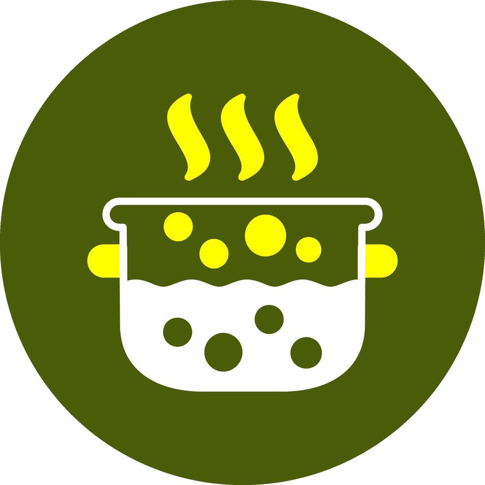 Water Boiling Glyph Colorful Style Icon vector