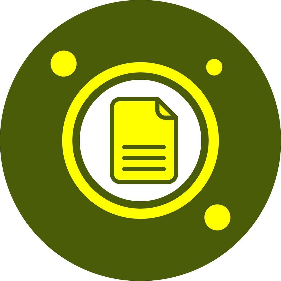 Document Button Solid Style Color Icon vector