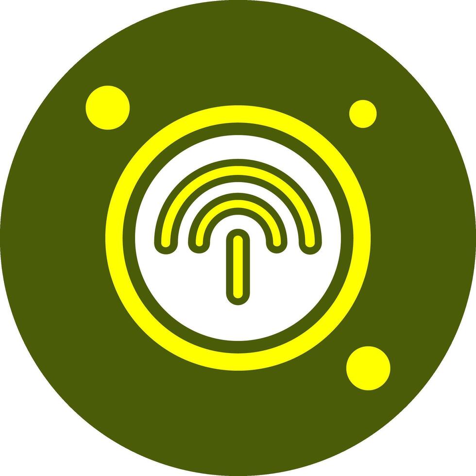 Hotspot Button Solid Style Color Icon vector