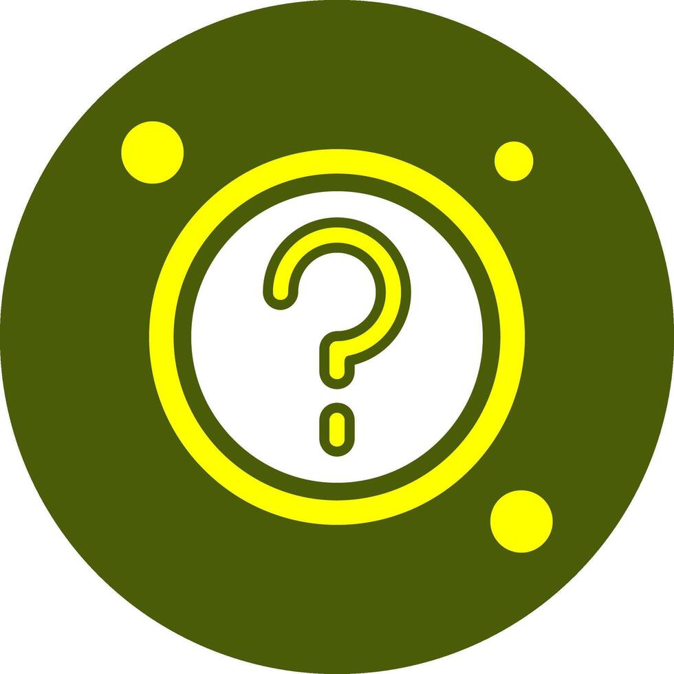 FAQ Button Solid Style Color Icon vector