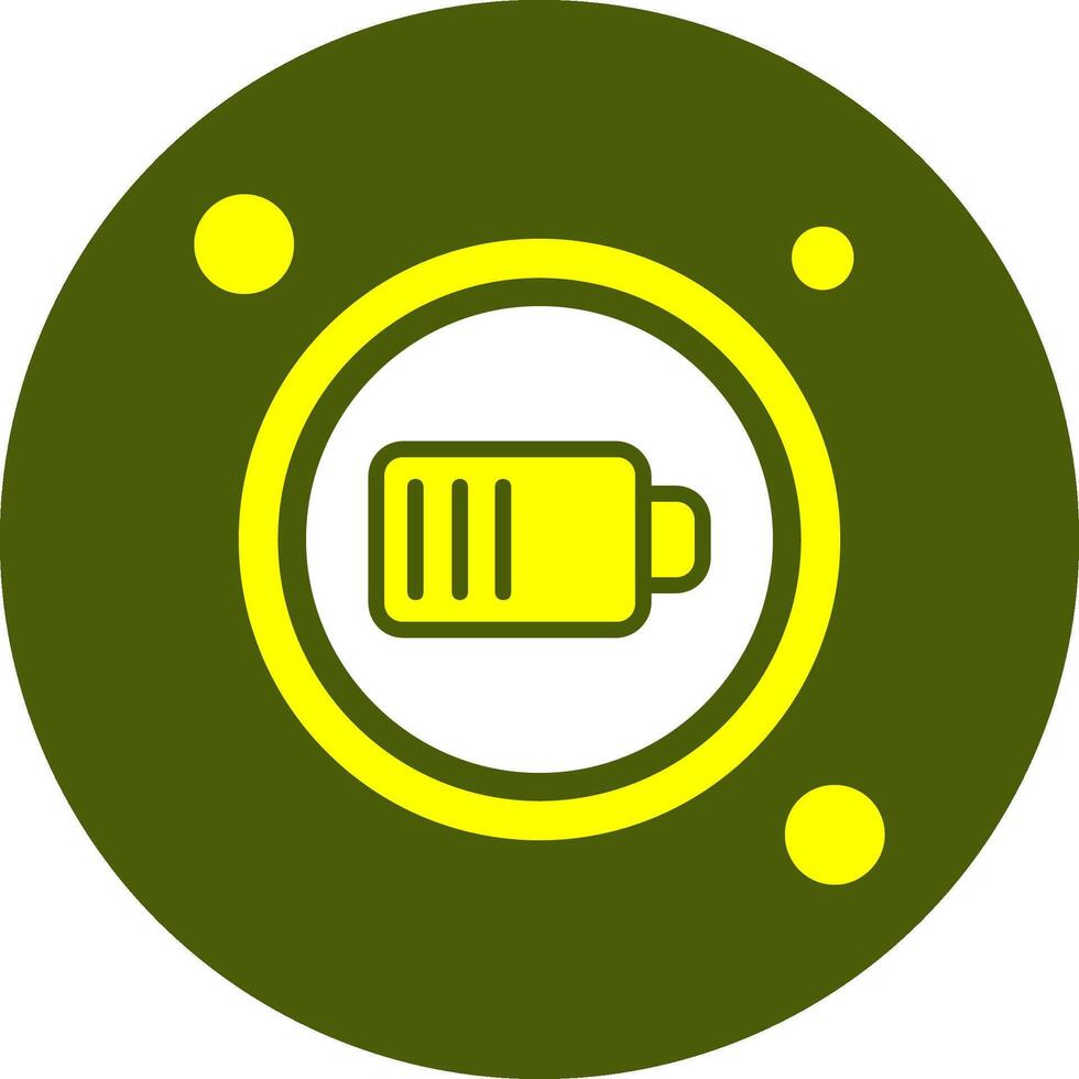 Charge Button Solid Style Color Icon vector