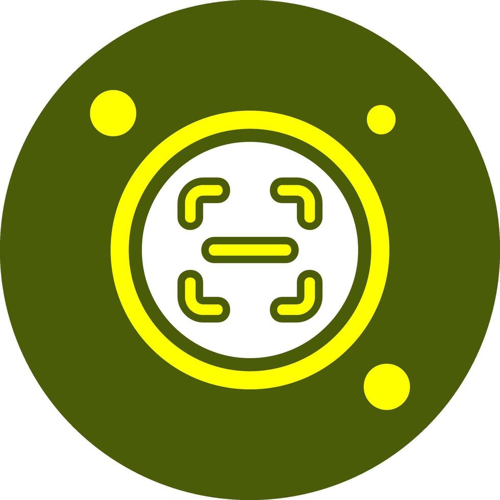 Scanner Button Solid Style Color Icon vector