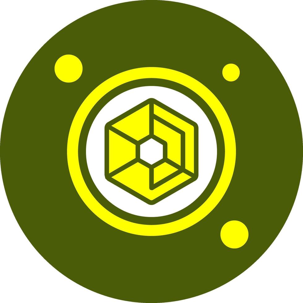Spider Web Button Solid Style Color Icon vector