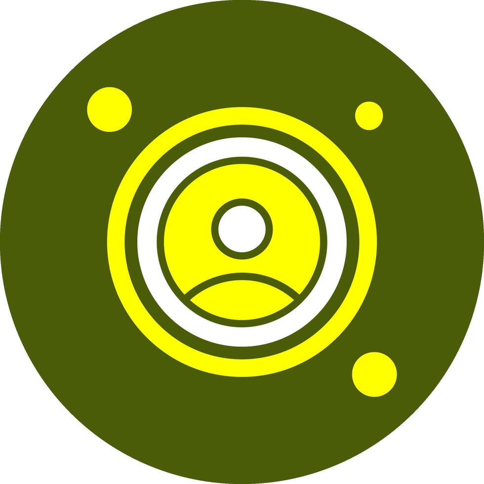 Profile Button Solid Style Color Icon vector
