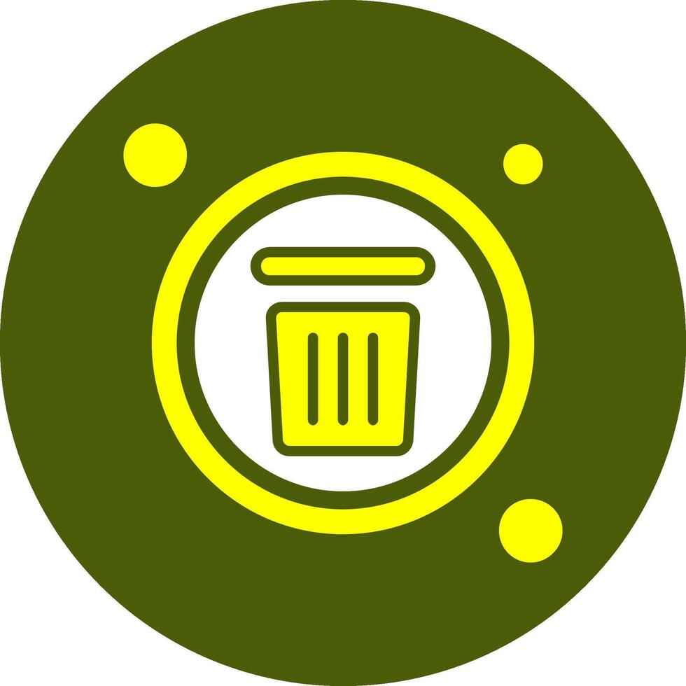 Eliminar botón sólido estilo color icono vector