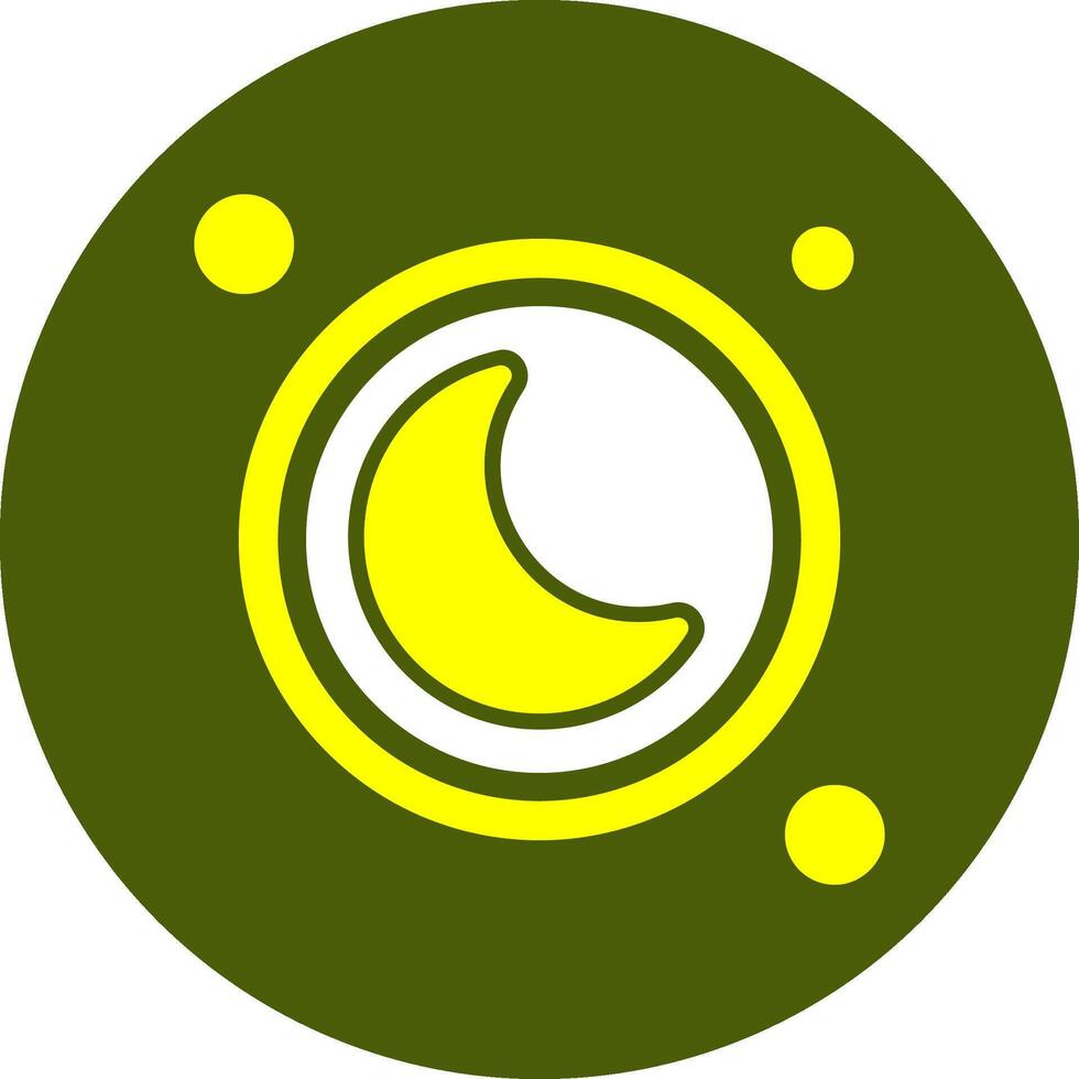 Focus Assist Button Solid Style Color Icon vector