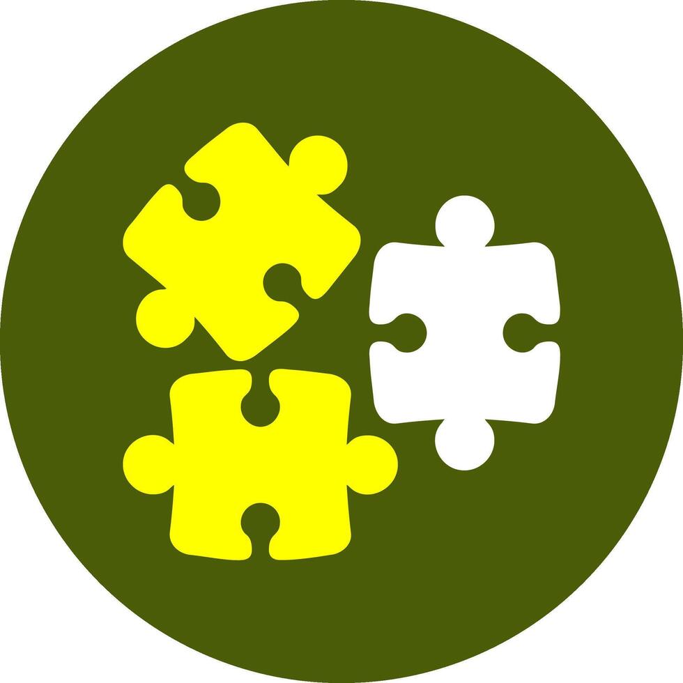 Puzzle pieces Solid Style Colorful Icon vector